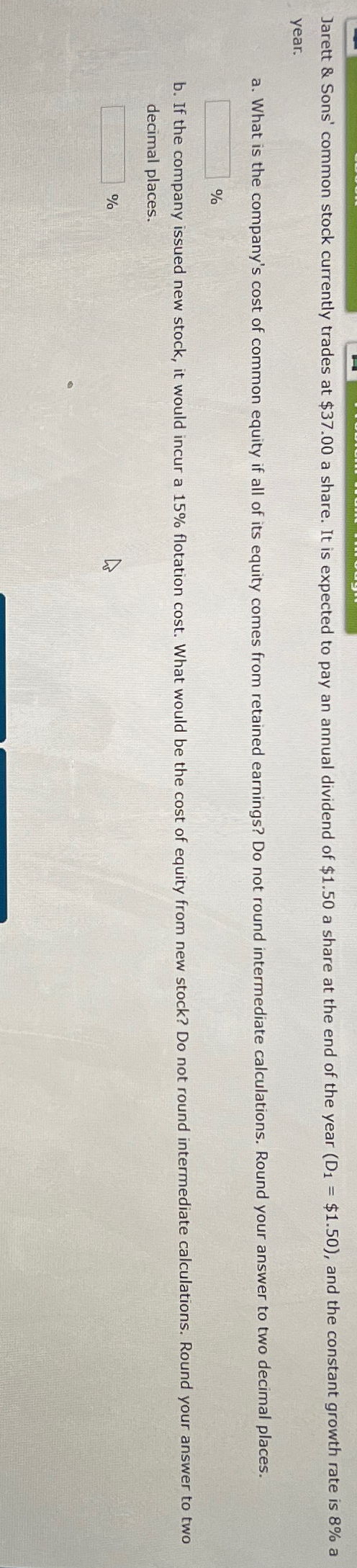  year. % decimal places. % 