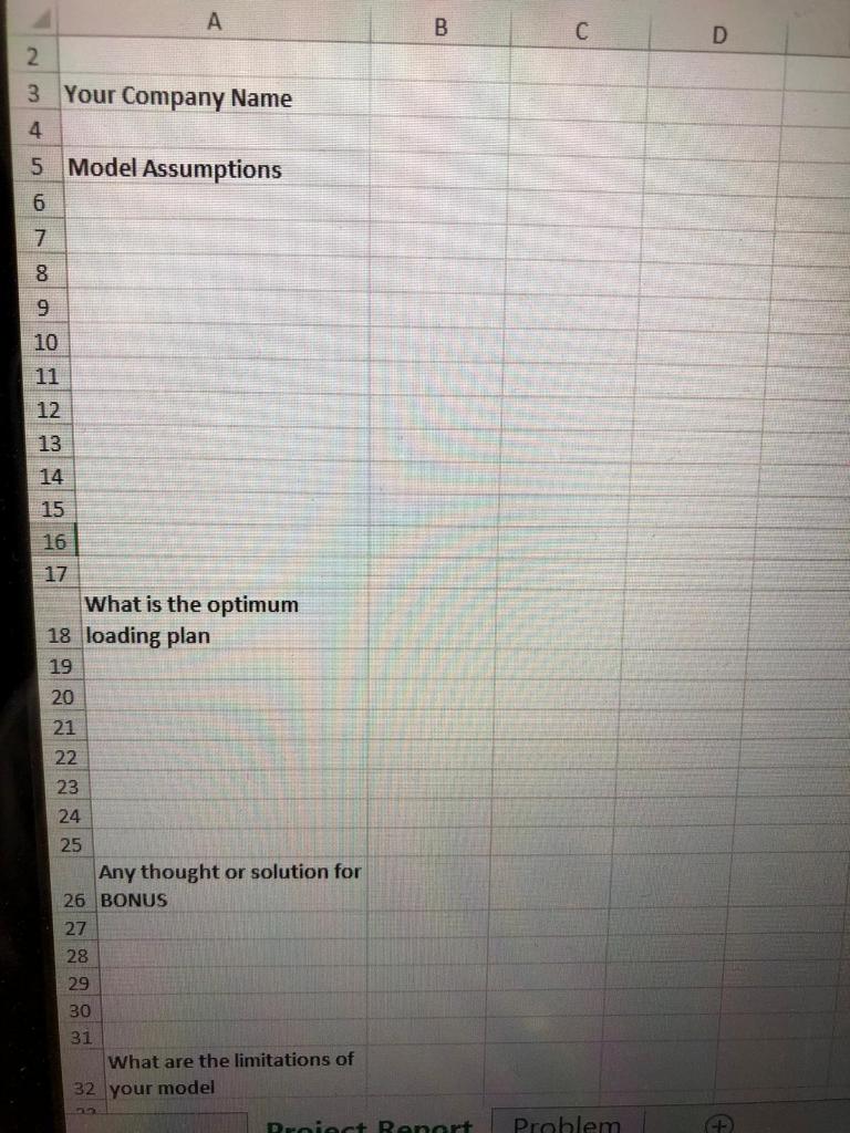 Basically, you are expected to model a transshipment plan for 3 trucks.