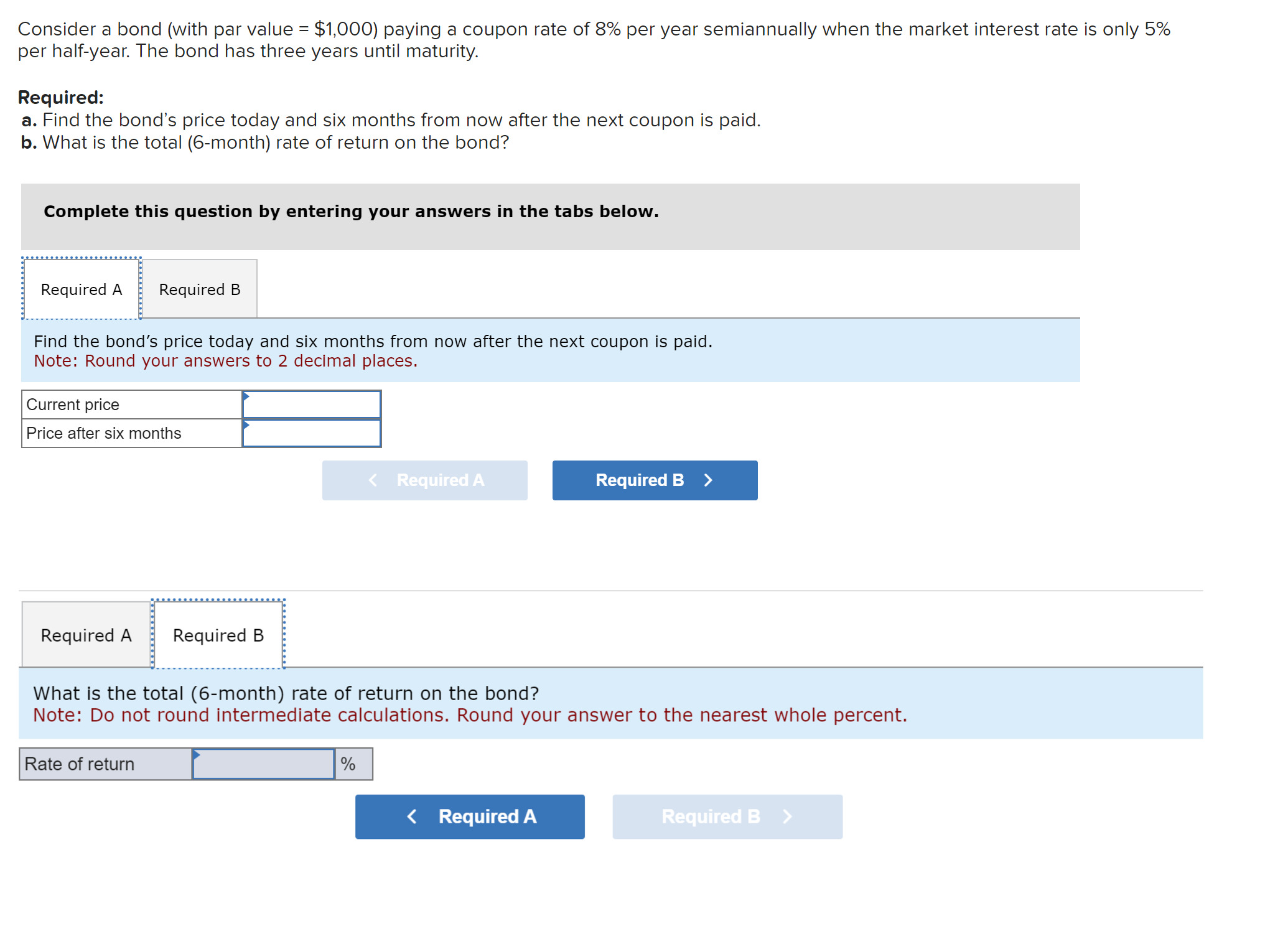  Consider a bond (with par value =$1,000) paying a coupon rate