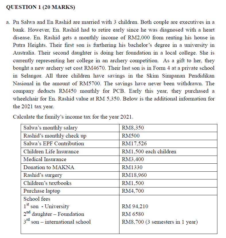 PLEASE DO NOT USE EXCEL SOFTWARE TO SOLVE THIS QUESTION a.