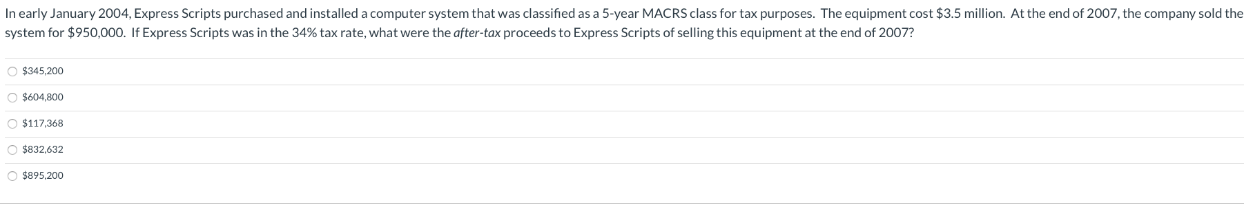 the following cash flows and a required return of 12%? Year Cash