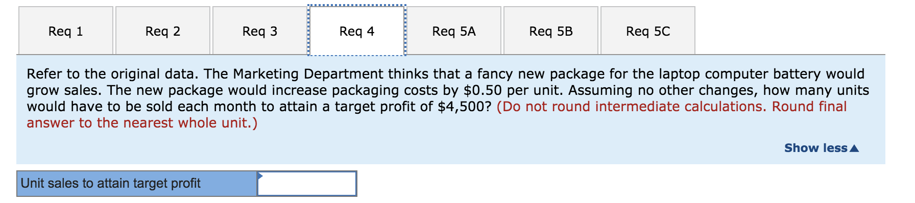 most recent month is given below: Sales (13,100 units * $20 per