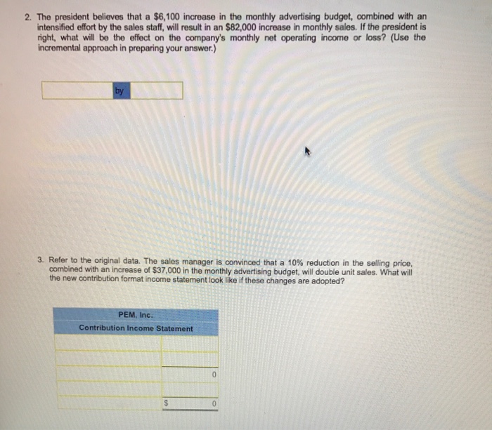 6) 10.00 points Due to erratic sales of its sole product-a high-capacity