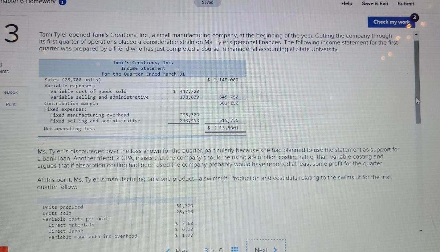  Chapter b Homework Saved Help Save & Exit Submit Check my