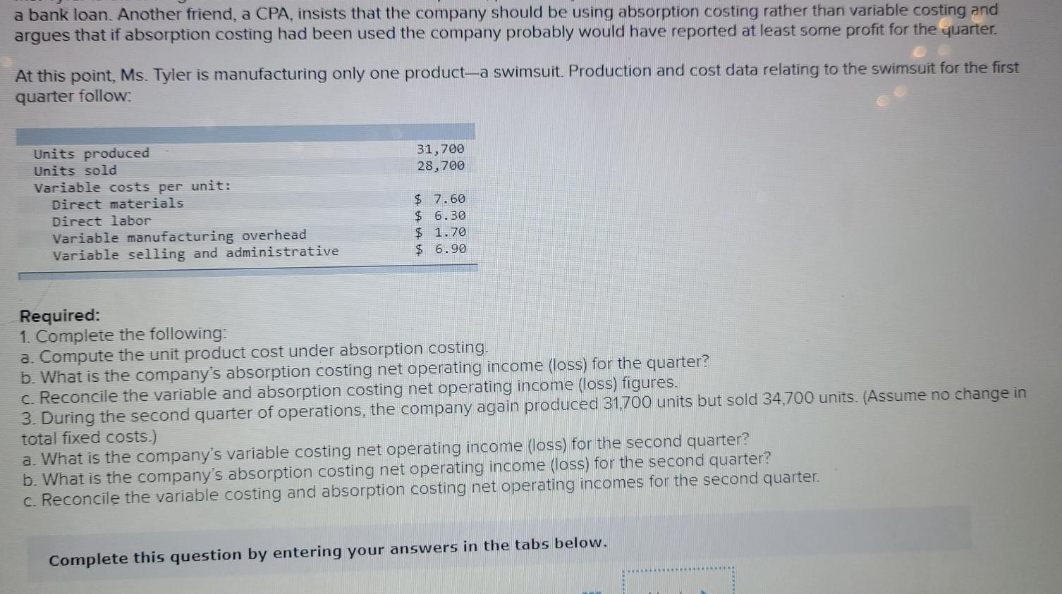 work 3 Tami Tyler opened Tami's Creations, Inc., a small manufacturing company,