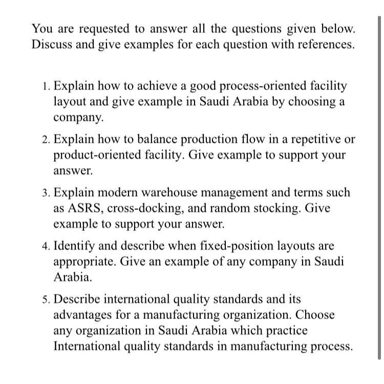  You are requested to answer all the questions given below. Discuss