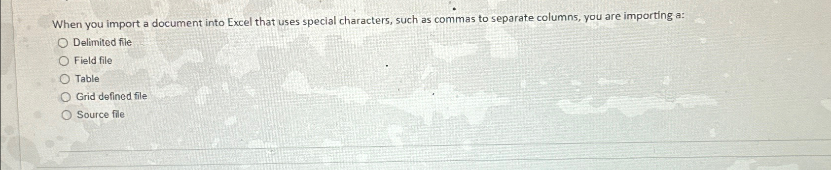  When you import a document into Excel that uses special characters,