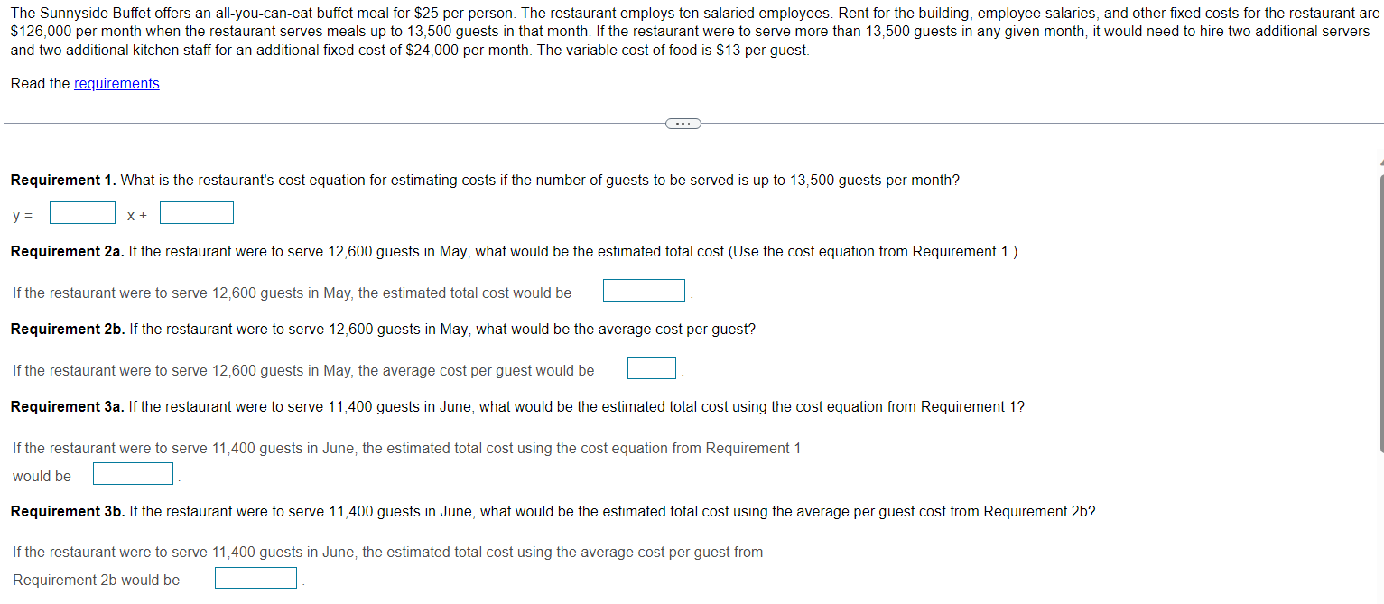 and two additional kitchen staff for an additional fixed cost of