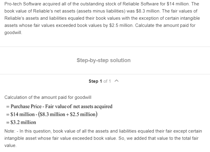 When a Pro-Tech acquired Reliable Software for$14 million, doesn't that include the