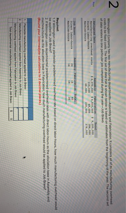 company made the following estimates: ed Direct labor-hours required to support estimated