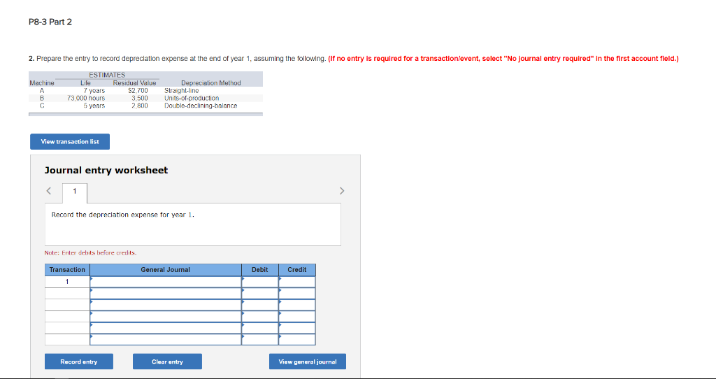 Methods LO8-2, 8-3 The following information applies to the questions displayed below.j