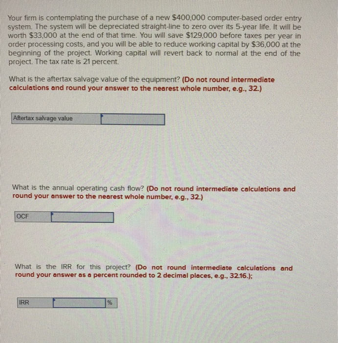 may i get this answer done nice and neatly Your firm is
