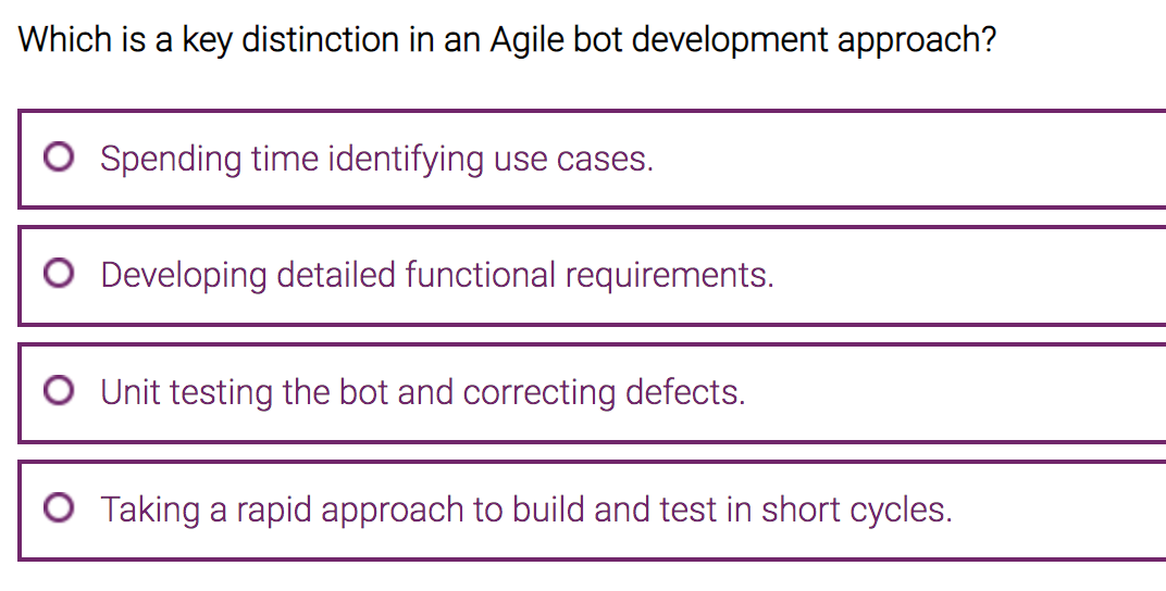 environment? Excel and then transfer to a bot. Custom code using Python.