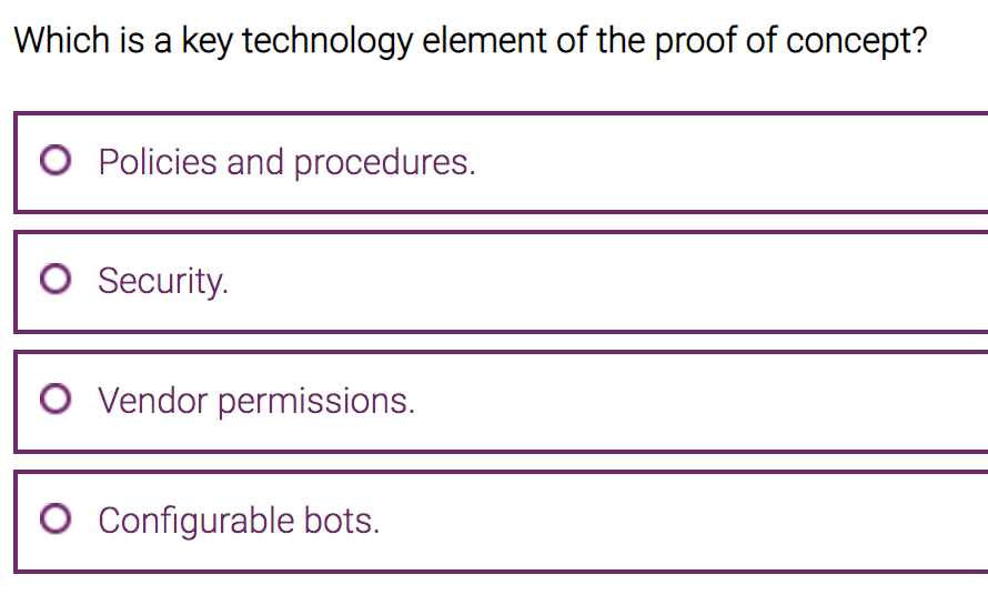 MS Access and then transfer to a bot. Application studio that has