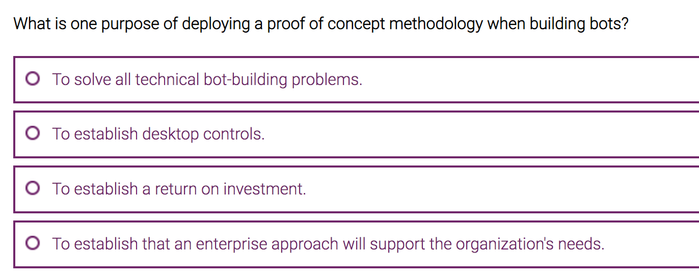 pre-built functionality. Which is a key distinction in an Agile bot development