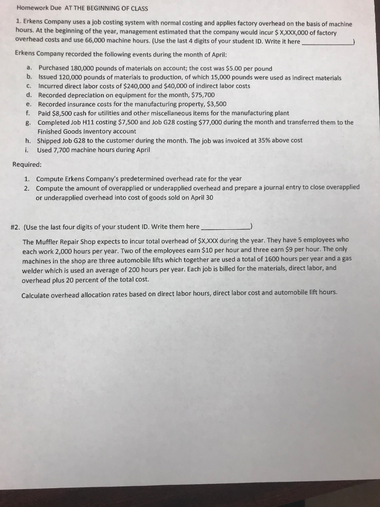 May you help me answer these two questions with the work shown?