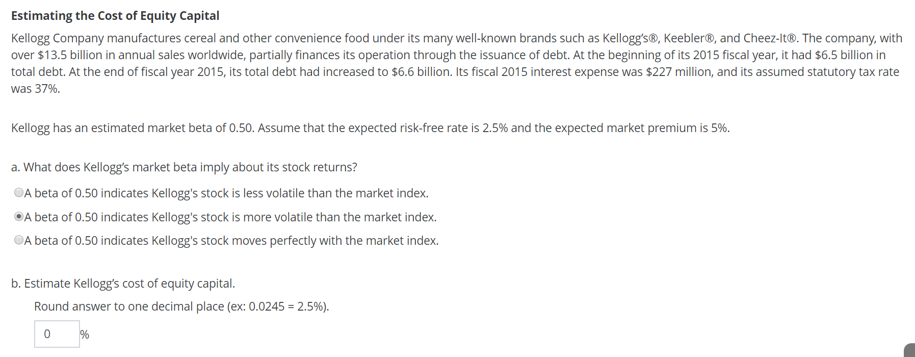 PLEASE WRITING SHOULD BE CLEAR TO READ! Estimating the Cost of Equity