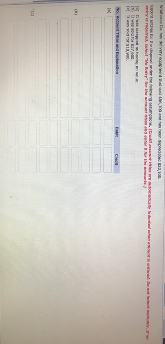  e that cost 356,100 and has been deprecated $23,100 Record entries