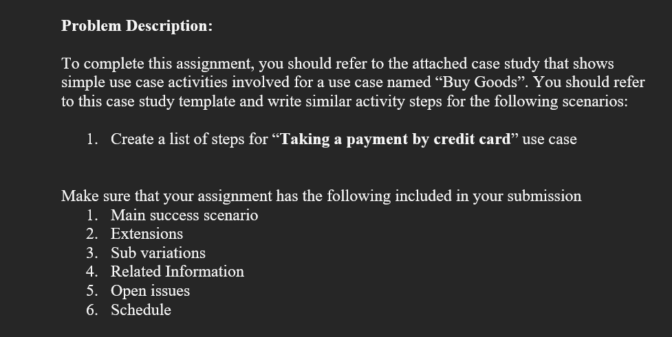 Problem Description: To complete this assignment, you should refer to the