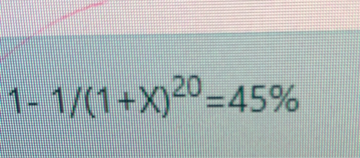  solve for x 1-1/(1+x)20-45%