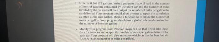 question 2 please which is based on question 1 1. A liter