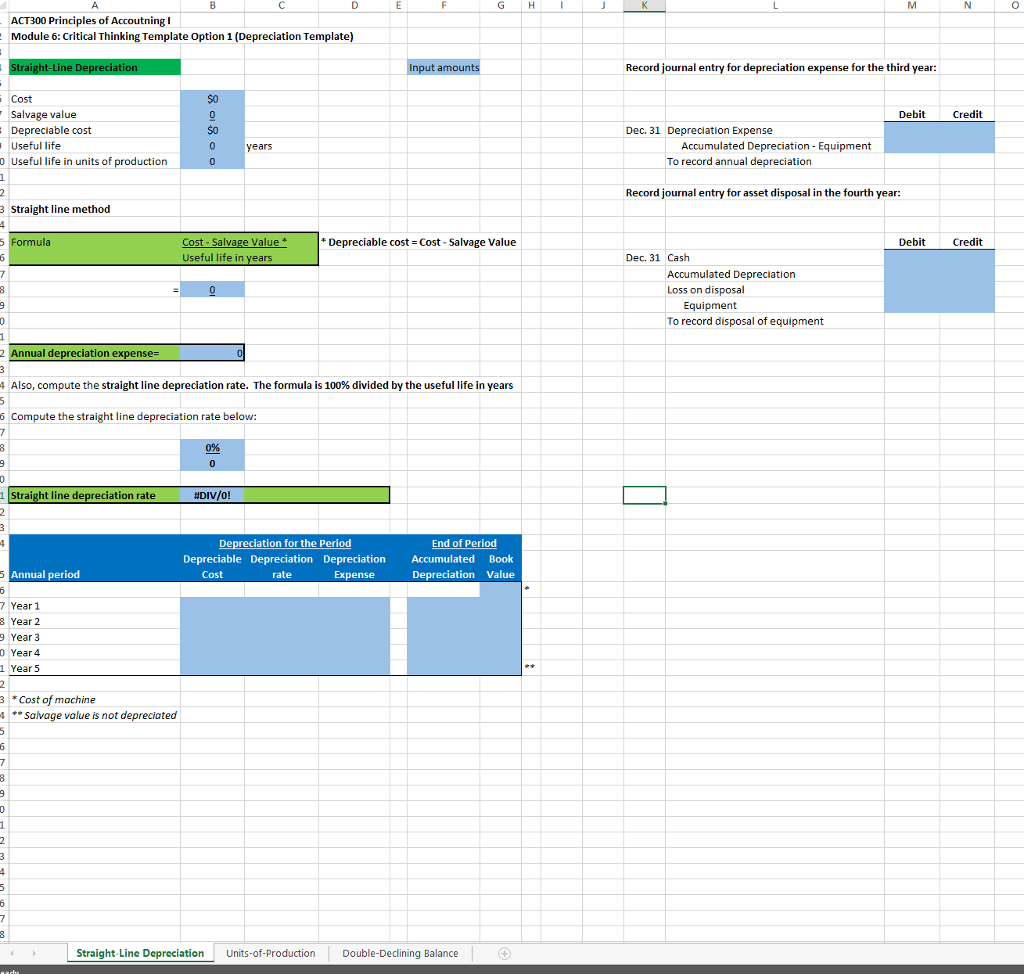 Option #1: Computing and Recording Depreciation On June 1, a machine costing