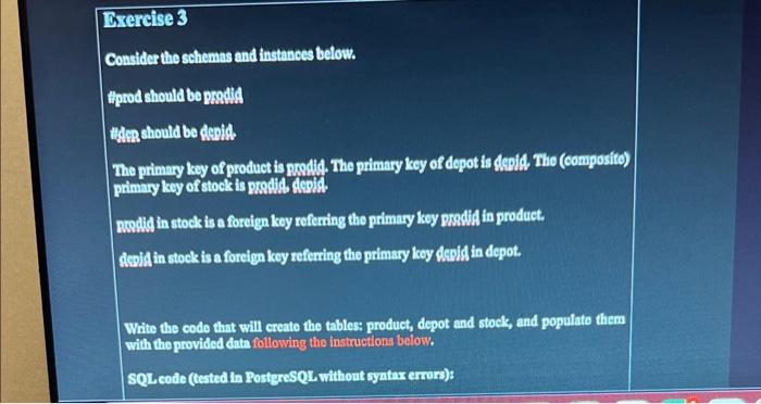  Please provide in MySQL and PostgreSQL please thank you Dxercise 3