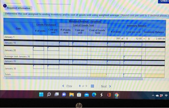 purchases and sales data for its only product. The Company uses a