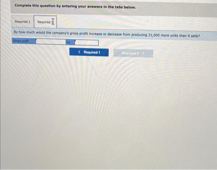 The company had no beginning finished goods inventory and it uses absorption