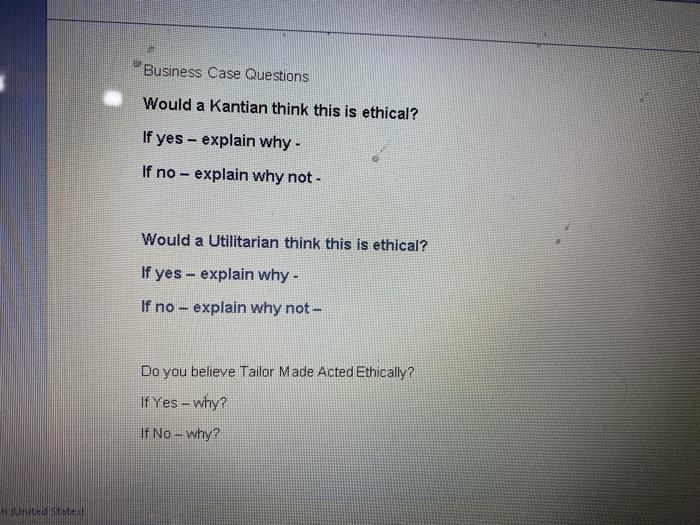 BLOG AND THEN ANSWER THE BUSINESS CASE Business Case - Marketing Ethics