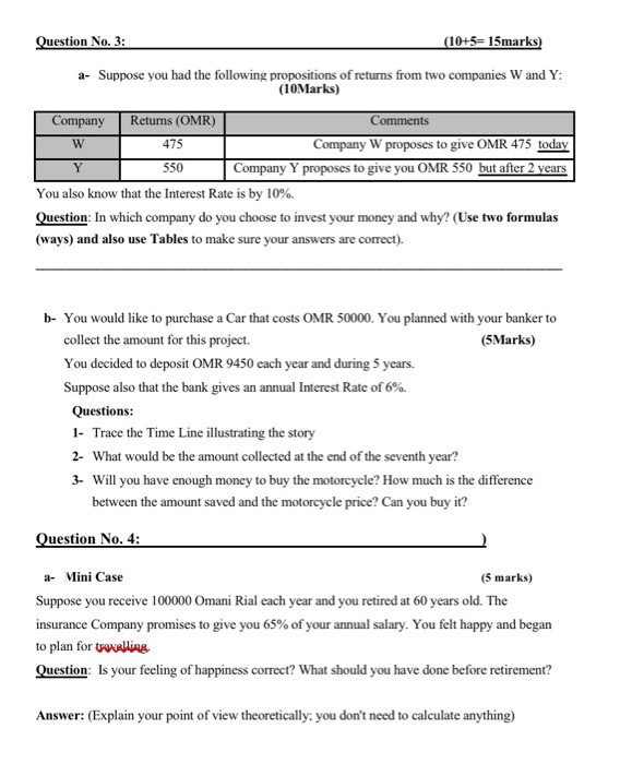 parts of the Financial System and explain them in detail. Question No.