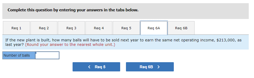 balls, with the following results: Sales (64,000 balls) Variable expenses Contribution margin