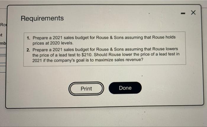 & Sons, a small environmental testing firm, performed 10.000 racon tests for