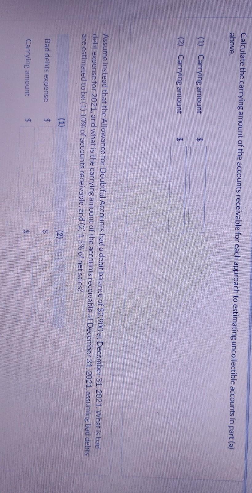 Sunland Company at December 31, 2021, the end of the current year,