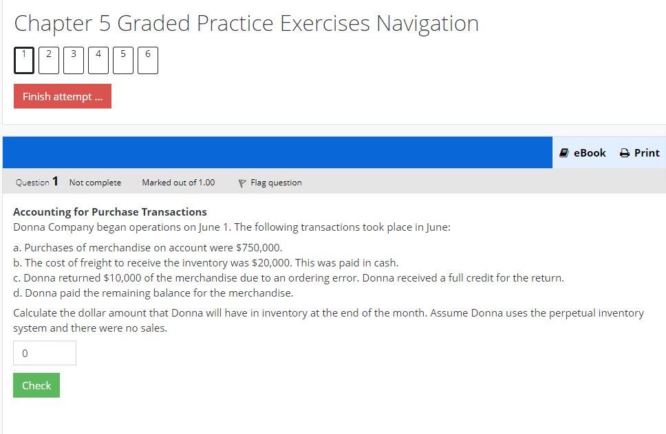  Chapter 5 Graded Practice Exercises Navigation 5 2 4 6 Finish