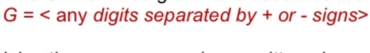  Write Context-free grammars describes the syntax lf any expression that has
