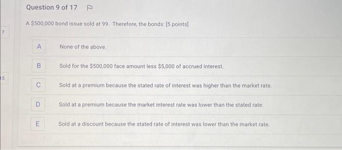please help with multiple choice. will give thumbs up :) A $500,000