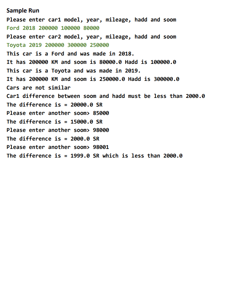 a car dealership. The car has the following attributes: - model: String.