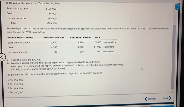 Spreadsheet: SA 23-1 Spreadsheet Tutorials: Decentralized Operations, Absolute and Relative Cell References
