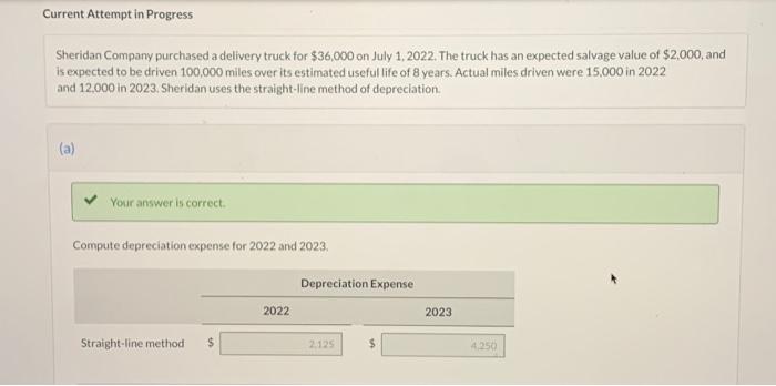  need d to be anwsered Current Attempt in Progress Sheridan Company