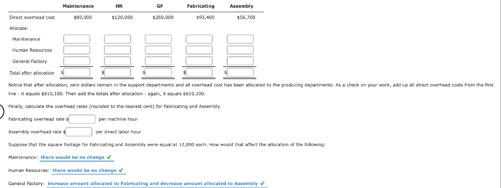 into departments and costs are accumulated within the departments. When that done,