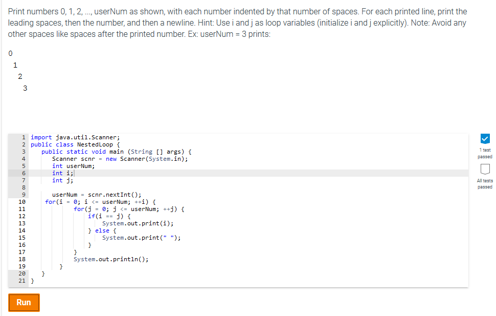Java. almost done, just need to fix something to make the output
