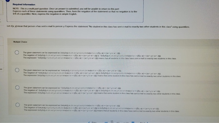  Required information NOTE: This is a mub part question Once an