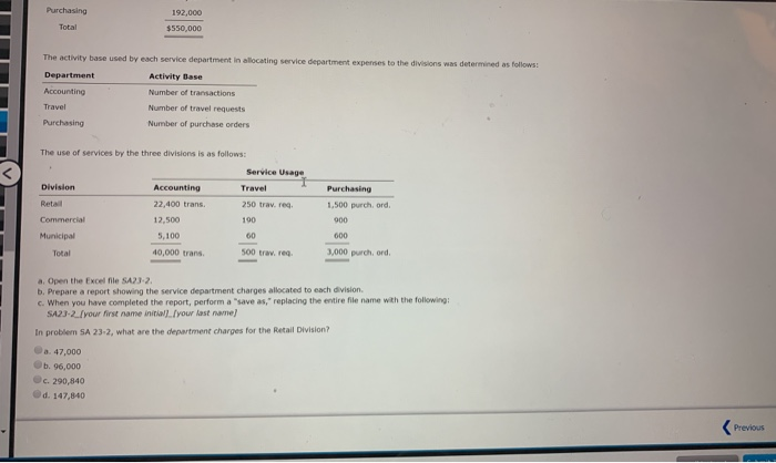 Tutorials: Decentralized Operations, Absolute and Relative Cell References SA 23-2: Service department