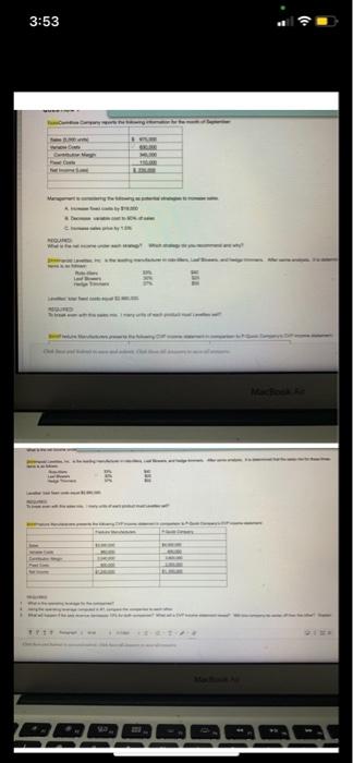  i need help with question two please! thank you! 3:53 SEC