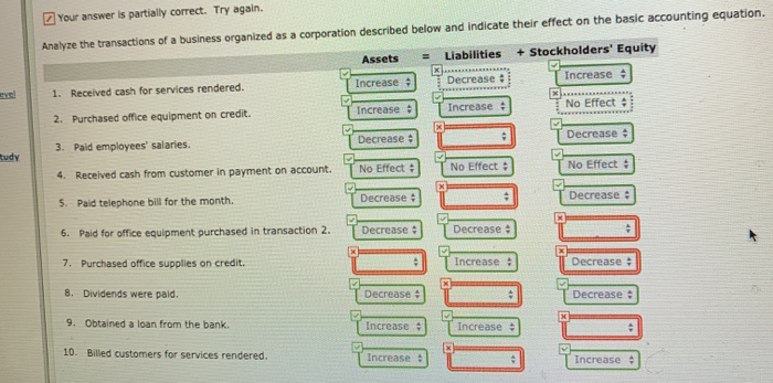  answer the red boxes please Your answer is partially correct. Try