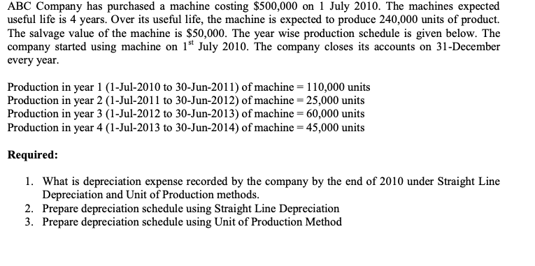  note: do by yourself and provide correct answer ABC Company has