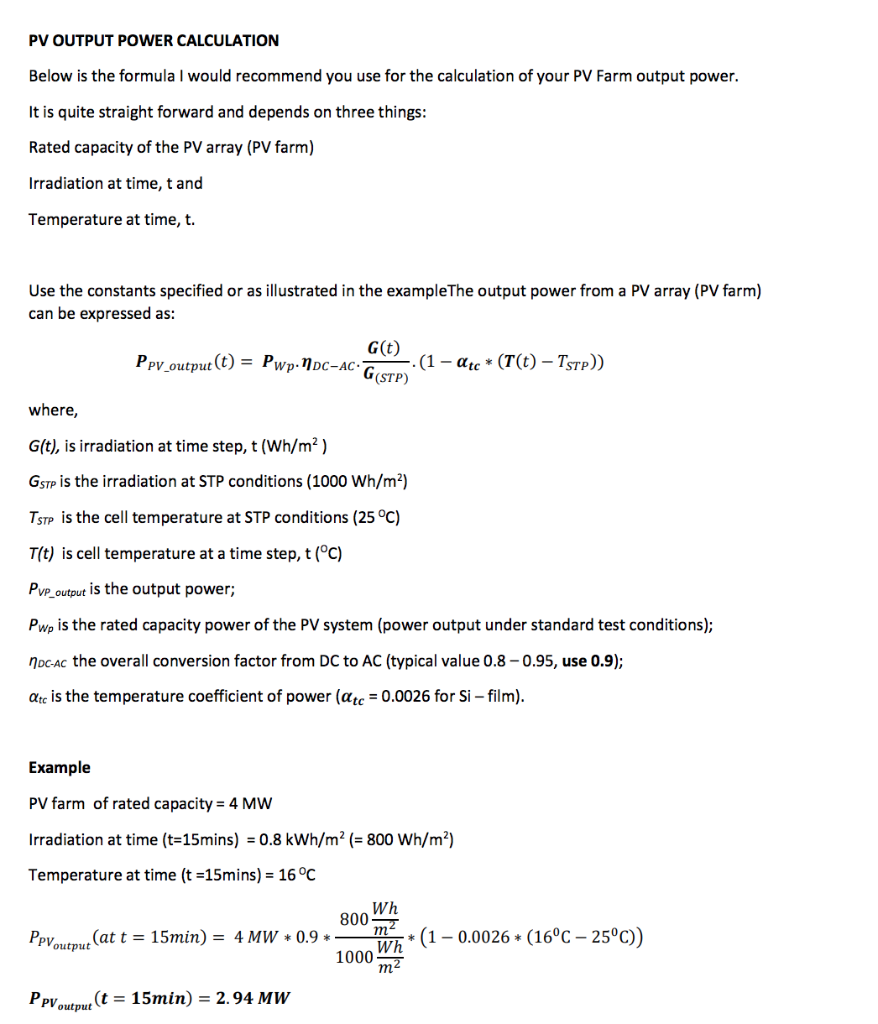 the next paper. 3. Given are the following power plants Biomass power