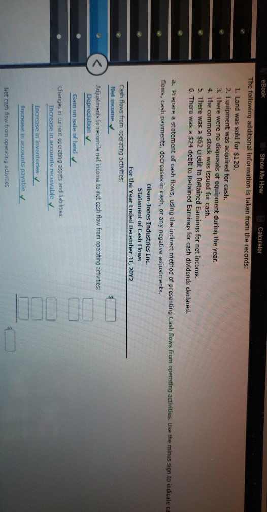 Olson-Jones Industries Inc. for December 31, 20Y2 and 20Y1, is as follows: