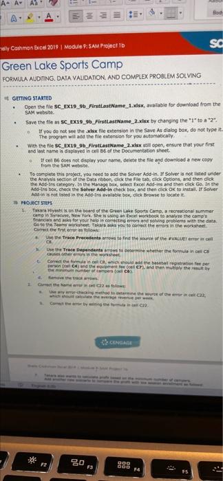  A- A Boo y Cashmon Bicel 2019 Module : SAM Project